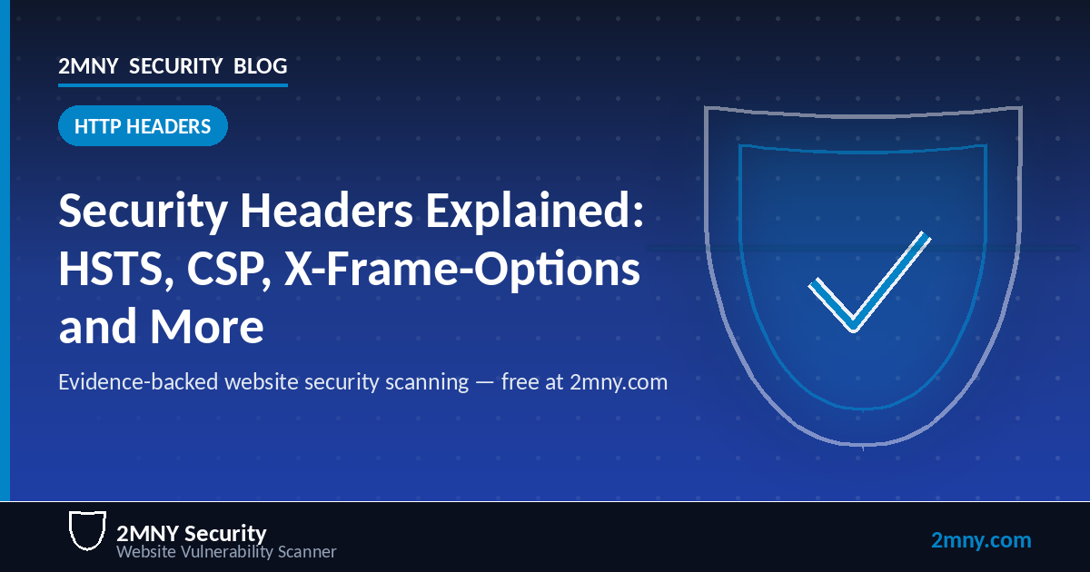 Security Headers Explained: HSTS, CSP, X-Frame-Options and More