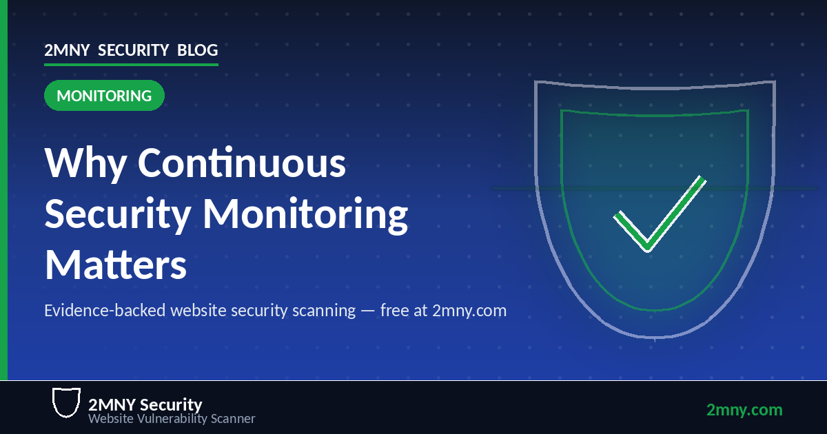 Why Continuous Security Monitoring Matters
